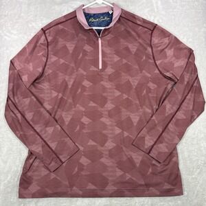 Robert Graham 2XL Pullover Long Sleeve Geometric Print Classic Fit Shirt 1/4 Zip